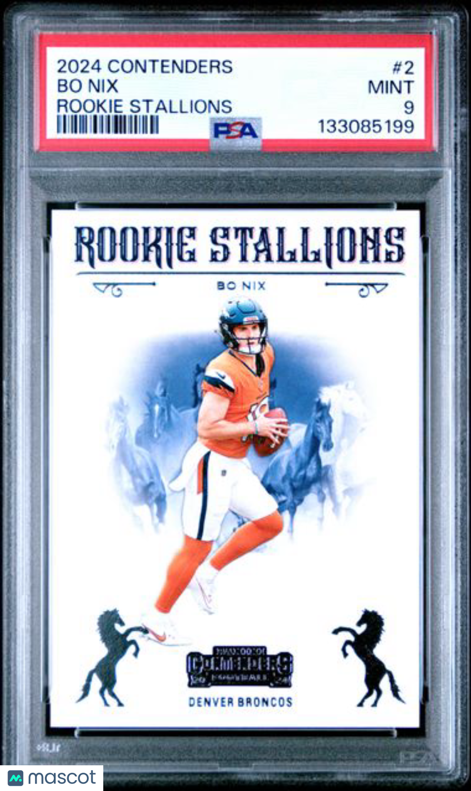 2024 Panini Contenders NFL - Bo Nix - ROOKIE STALLIONS - PSA - ROOKIE