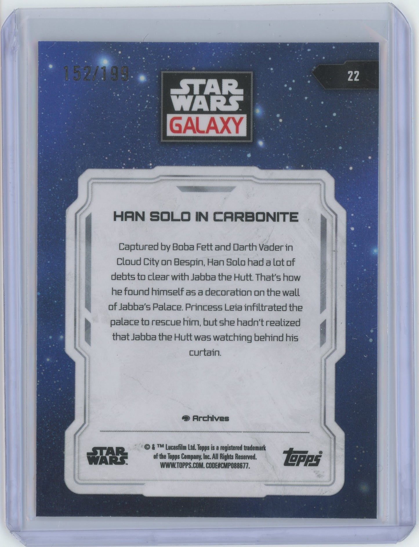 Star Wars Galaxy Han Solo in Carbonite 152/199 #22
