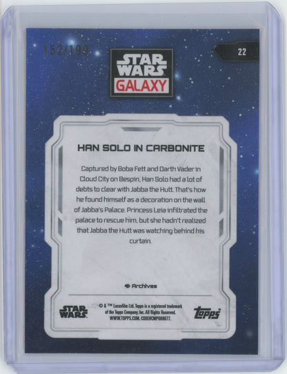 Star Wars Galaxy Han Solo in Carbonite 152/199 #22