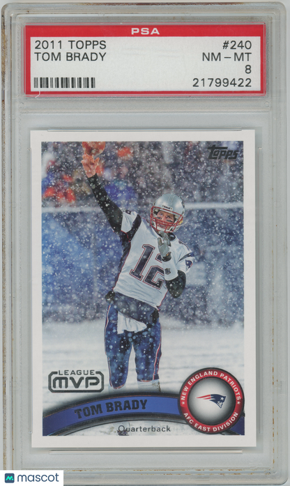 2011 Topps Football  -Tom Brady - Card #240 - PSA