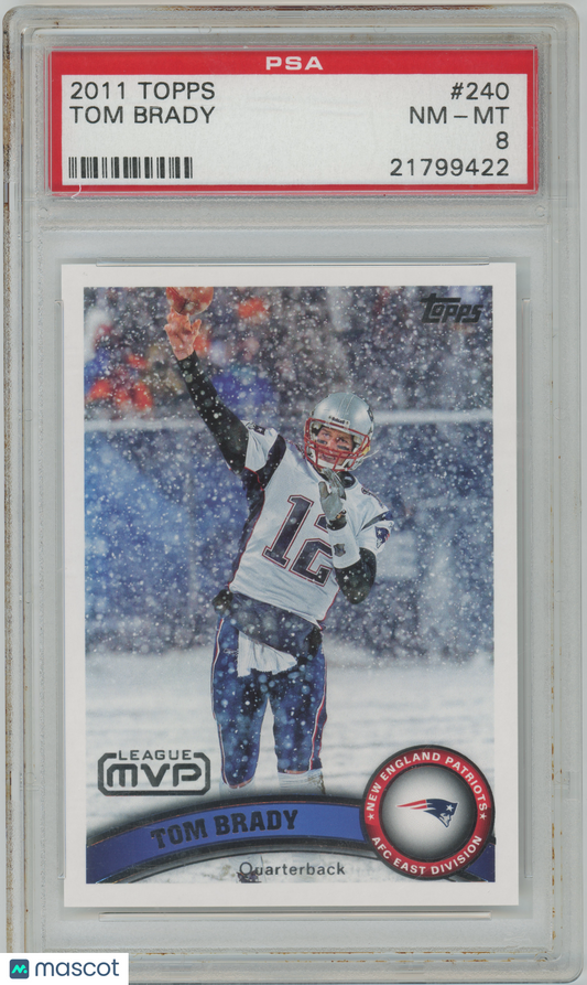 2011 Topps Football  -Tom Brady - Card #240 - PSA