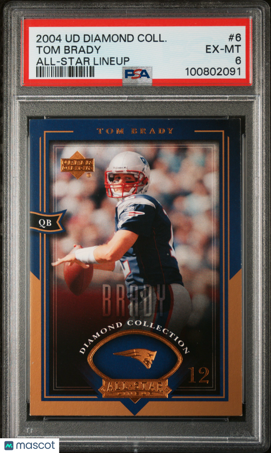 2004 UD Diamond Collection All-Star Lineup #6 Tom Brady Patriots PSA