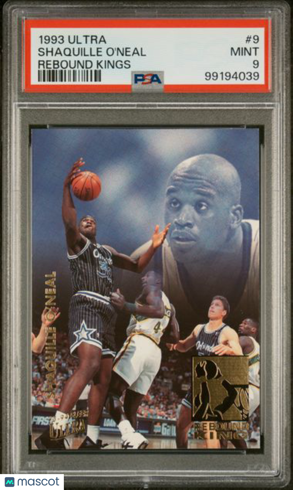 1993 Fleer Ultra - Rebounding Kings #9 - Shaquille O'Neal - Magic - HOFer - PSA