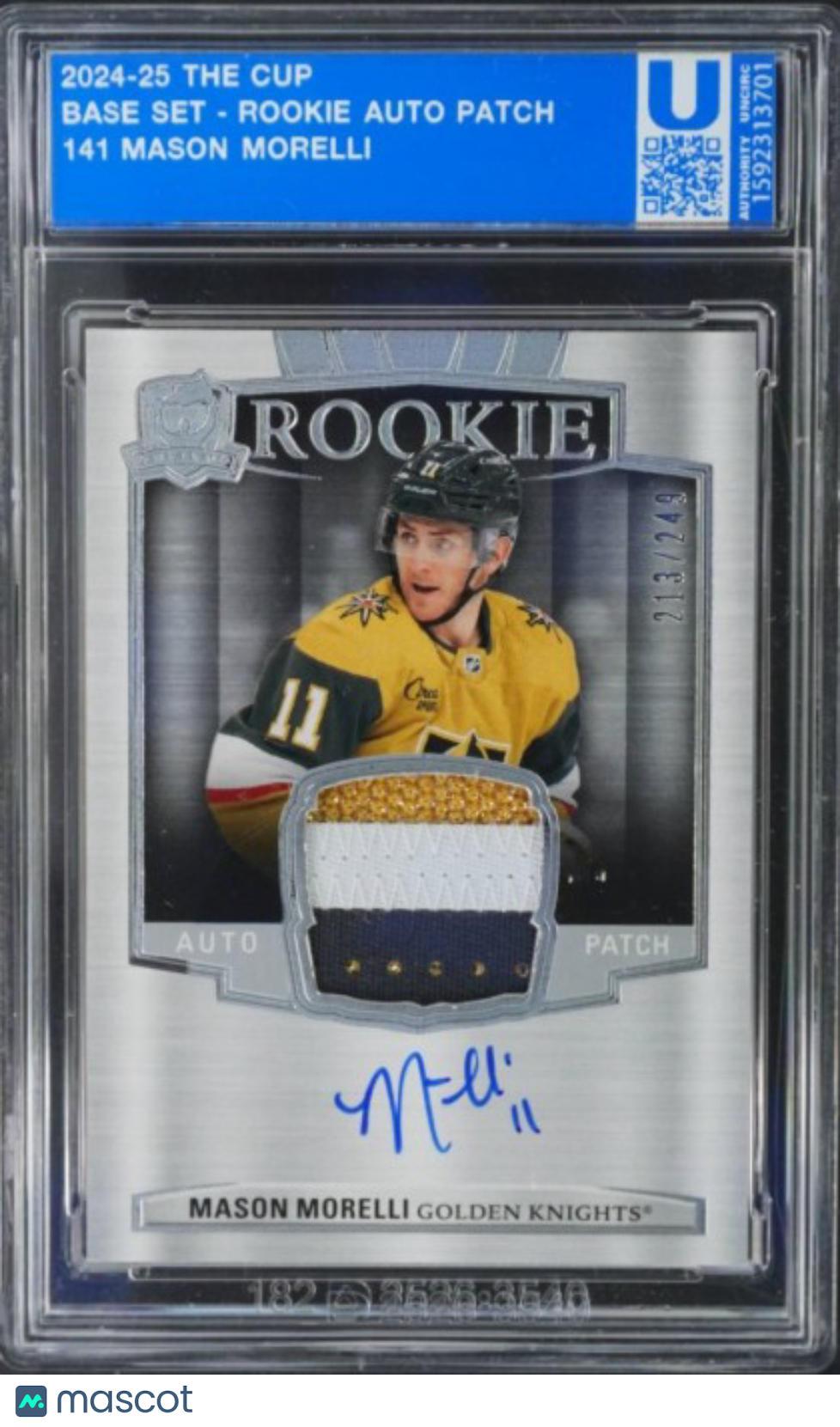 2024 The Cup - Mason Morelli #141 - Rookie Patch Auto /249 - RPA /249