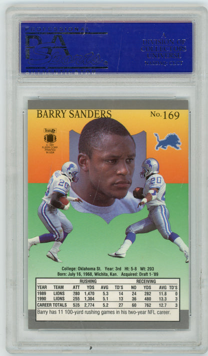 1991 Ultra Football - Barry Sanders #169 - PSA 9