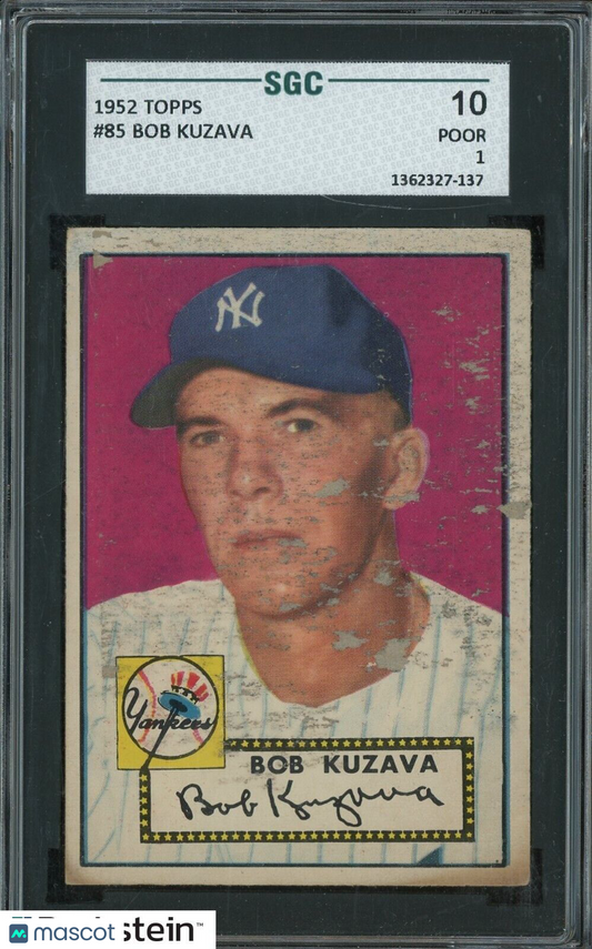 1952 Topps #85 Bob Kuzava New York Yankees SGC 1