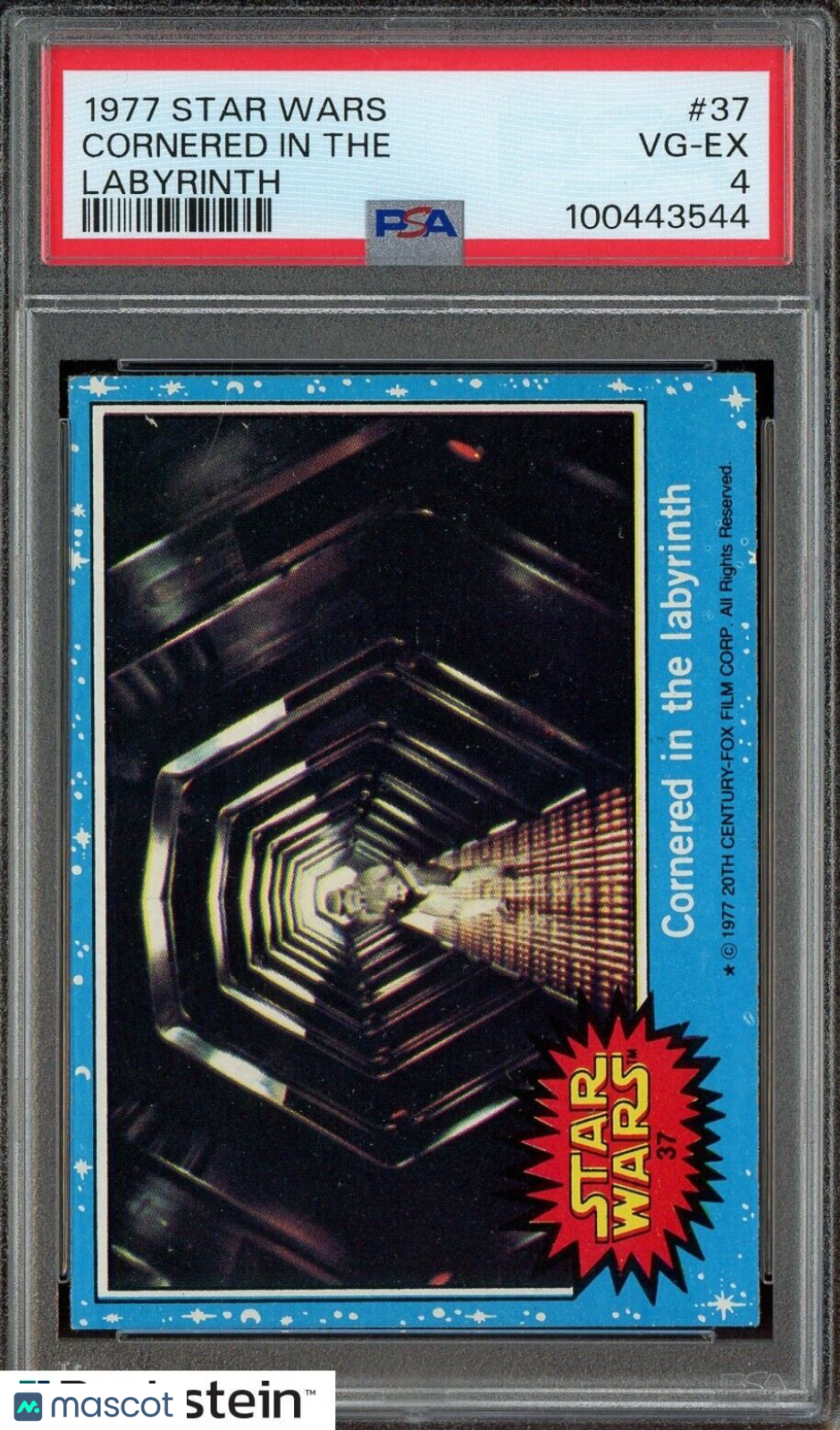 1977 Topps Star Wars - Cornered in the Labyrinth #37 - PSA 4