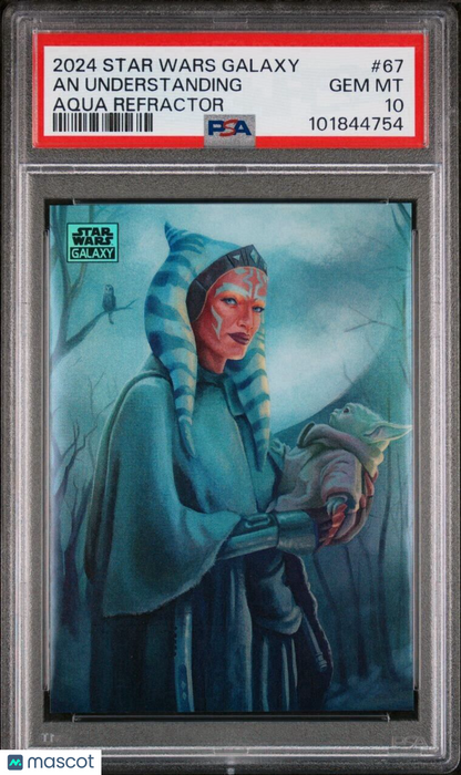 2024 Topps Star Wars Galaxy - An Understanding #67- Aqua Refractor /199 - PSA 10