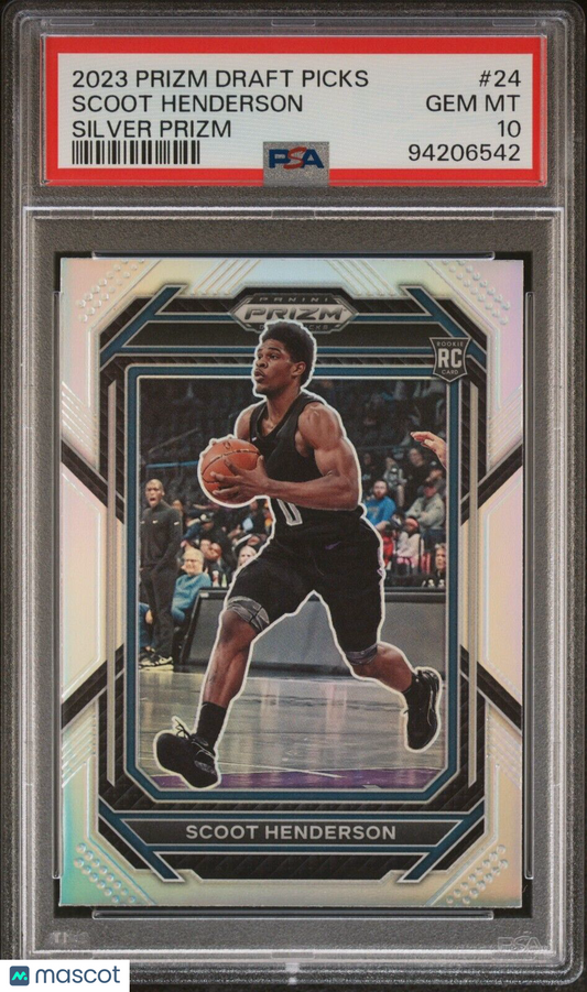 2023-24 Prizm Draft Picks Scoot Henderson #24 Silver Prizm Rookie PSA 10