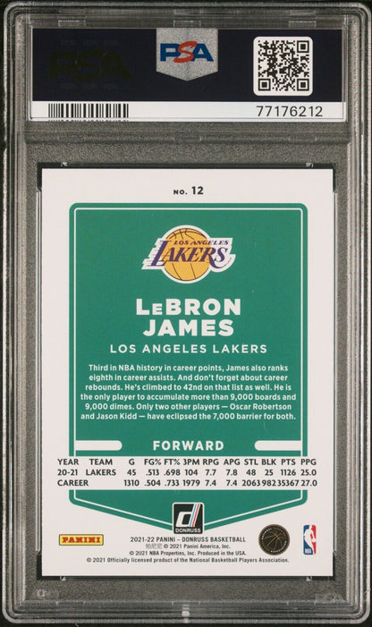 2021 Donruss LeBron James #12 Base Set PSA 10