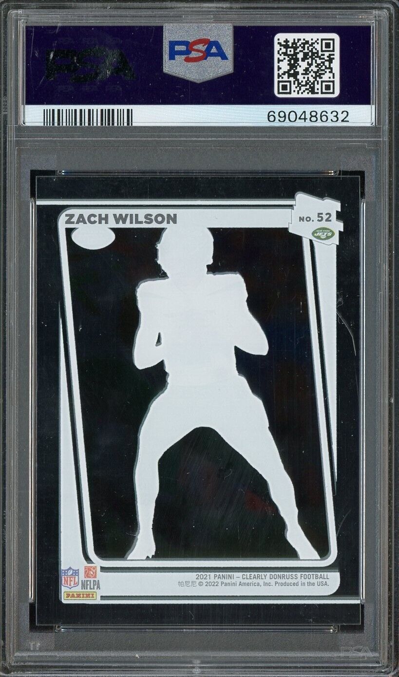 2021 Panini Celarly Donruss #52 Zach Wilson New York Jets RC Rookie PSA 9 MINT