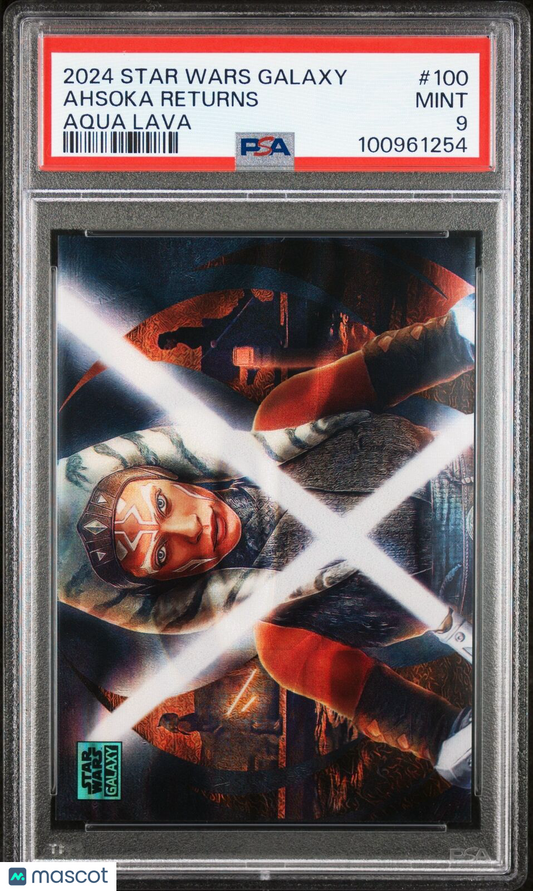 2024 STAR WARS GALAXY AQUA LAVA #100 AHSOKA RETURNS 111/175 PSA 9