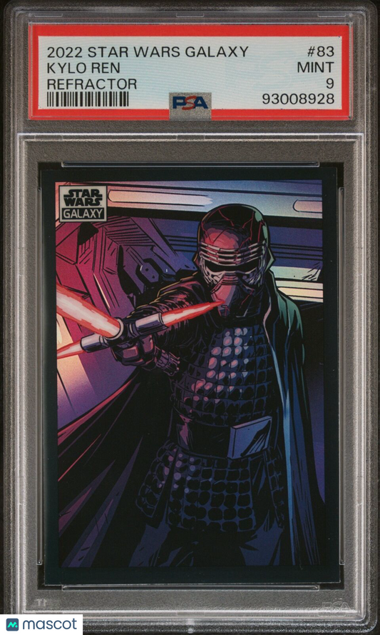 2022 TOPPS CHROME STAR WARS GALAXY REFRACTOR #83 KYLO REN PSA 9
