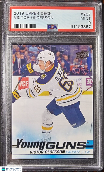 2019-20 Upper Deck Victor Olofsson #207 Rookie - Young Guns ROOKIE - PSA 9