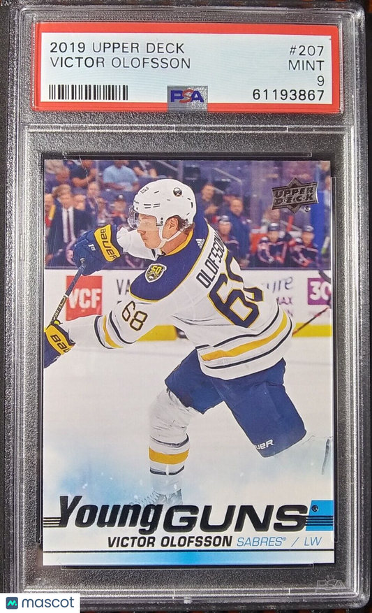 2019-20 Upper Deck Victor Olofsson #207 Rookie - Young Guns ROOKIE - PSA 9