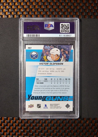 2019-20 Upper Deck Victor Olofsson #207 Rookie - Young Guns ROOKIE - PSA 9