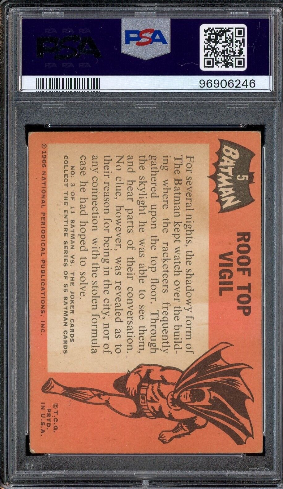 1966 Batman - BLACK BAT - #5 Roof Top Vigil PSA 4 VG-EX