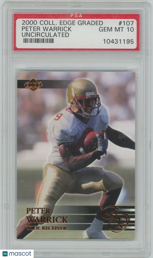 2000 Collector's Edge Graded Uncirculated - Peter Warrick ROOKIE - PSA 10 /5000