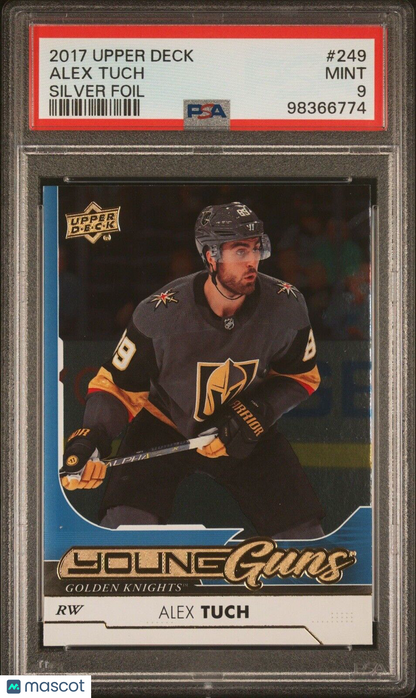2017 Upper Deck Hockey - Alex Tuch - Young Guns - YG ROOKIE - Silver Foil - PSA