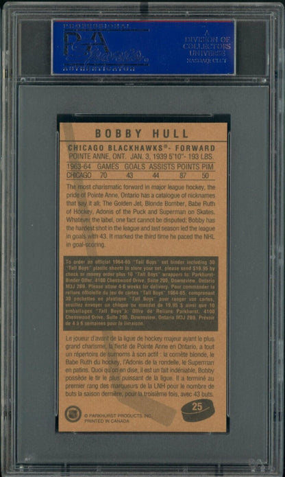 1994 Parkhurst Tall Boys Hockey #25 Bobby Hull Blackhawks HOF PSA 9 MINT