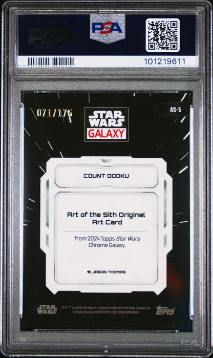 Star Wars Galaxy Count Dooku - /175 Aqua Lava Parallel - /175 #AS-5 PSA 10