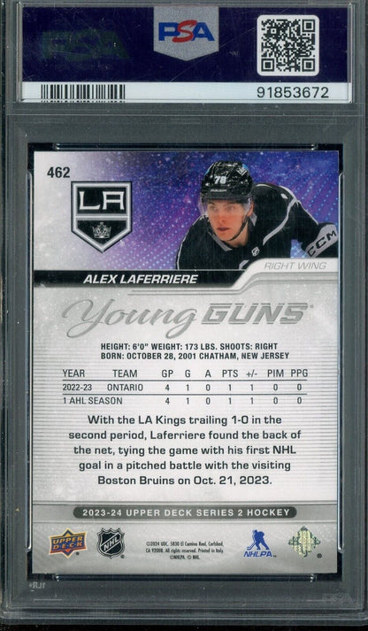 2023 Upper Deck Hockey - Alex Laferriere - Young Guns ROOKIE - PSA - YG Rookie