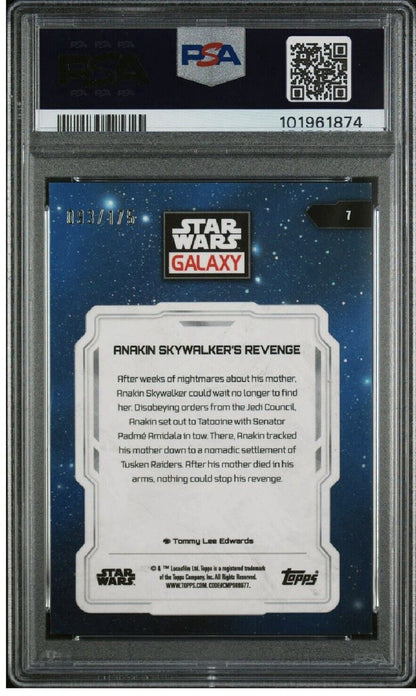 Star Wars Galaxy Anakin's Revenge #7 - /175 Aqua Lava PSA 9 - /175