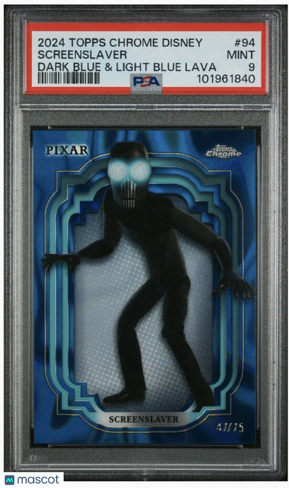 2024 Topps Chrome Disney Screenslaver #94 - /75 Blue Lava PSA 9 - /75