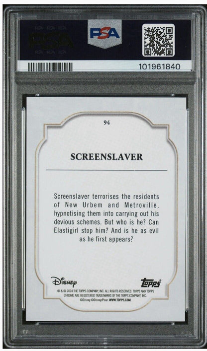 2024 Topps Chrome Disney Screenslaver #94 - /75 Blue Lava PSA 9 - /75