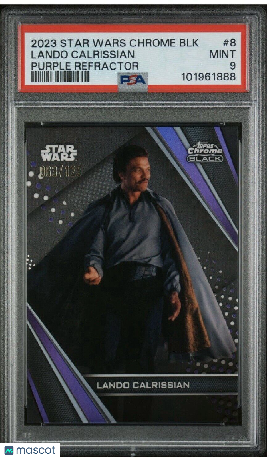 Star Wars 3 Lando Calrissian #8 - /125 Purple Refractor PSA 9 - /125