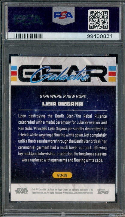 2024 Star Wars Chrome Gold Refractor - /50 Galactic Gear Leia Organa PSA - /50