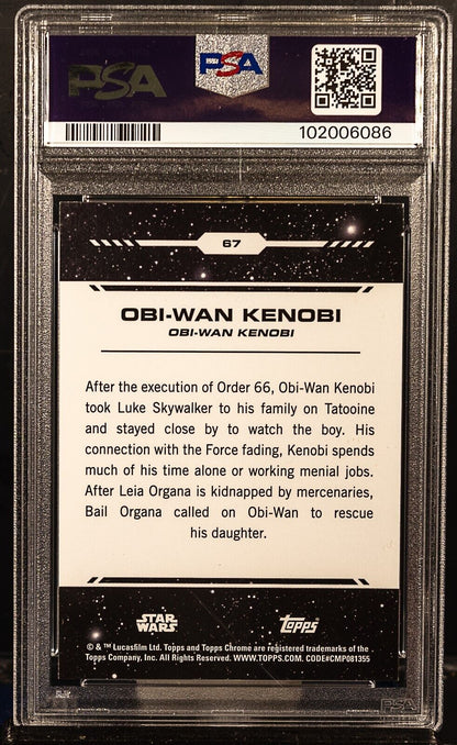 Obi-Wan Kenobi 2024 Star Wars Chrome 67 Kashyyyk Green Refractor 79/99 PSA - /99