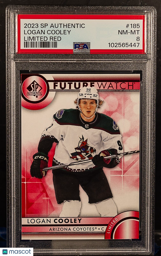 5447 Logan Cooley 2023-24 SP Authentic Red Limited Future Watch RC  PSA - ROOKIE