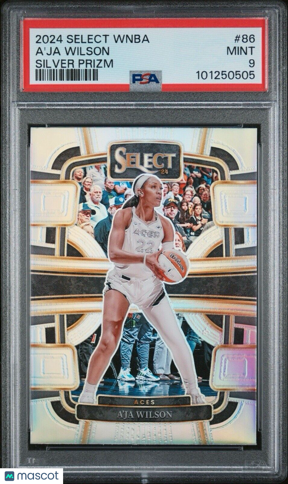 2024 Panini Select WNBA - A'ja Wilson #86 - Silver Prizm - PSA 9 - SILVER