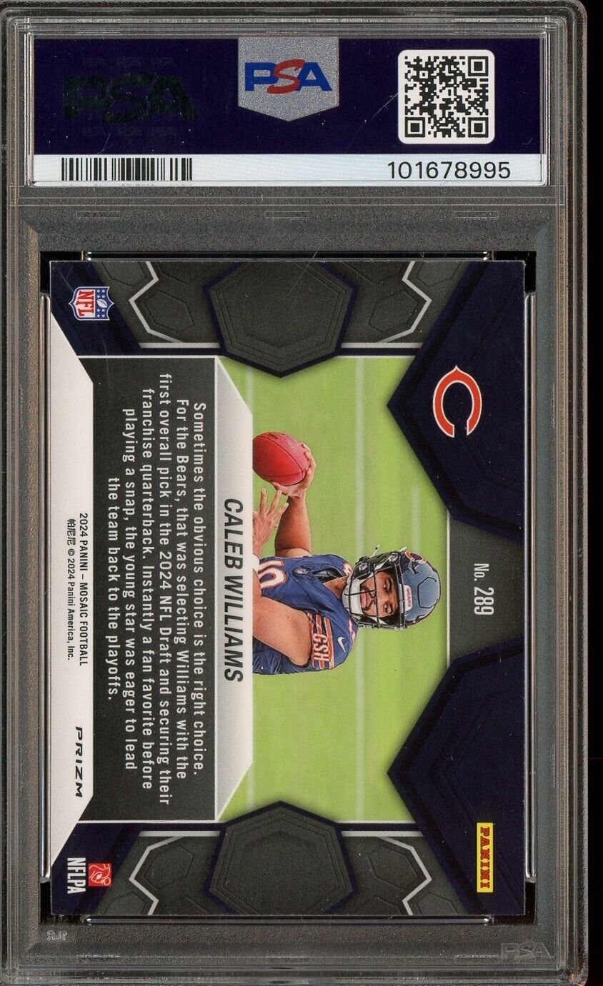 2024 Panini Mosaic Prizm #289 Caleb Williams Chicago Bears RC Rookie PSA 8