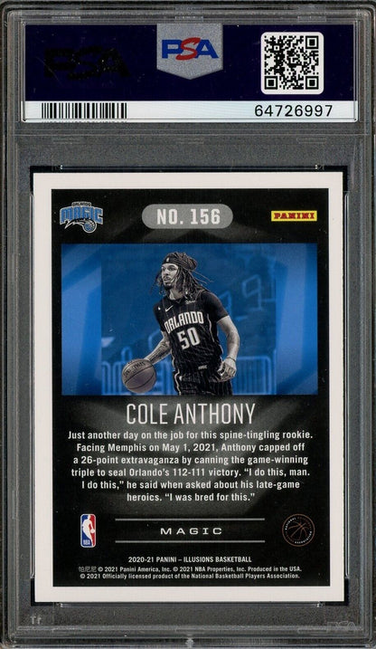 2020 Panini Illusions Trophy Collection Asia Red Cole Anthony - PSA 9 - ROOKIE
