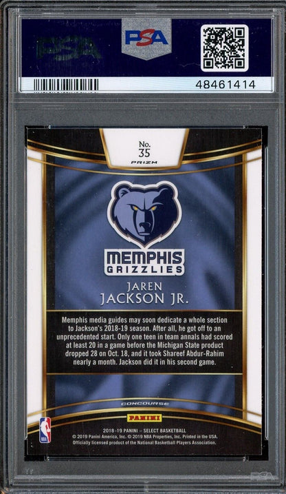 2018 Panini Select Silver Prizm #35 Jaren Jackson Jr. Grizzlies RC Rookie PSA 9
