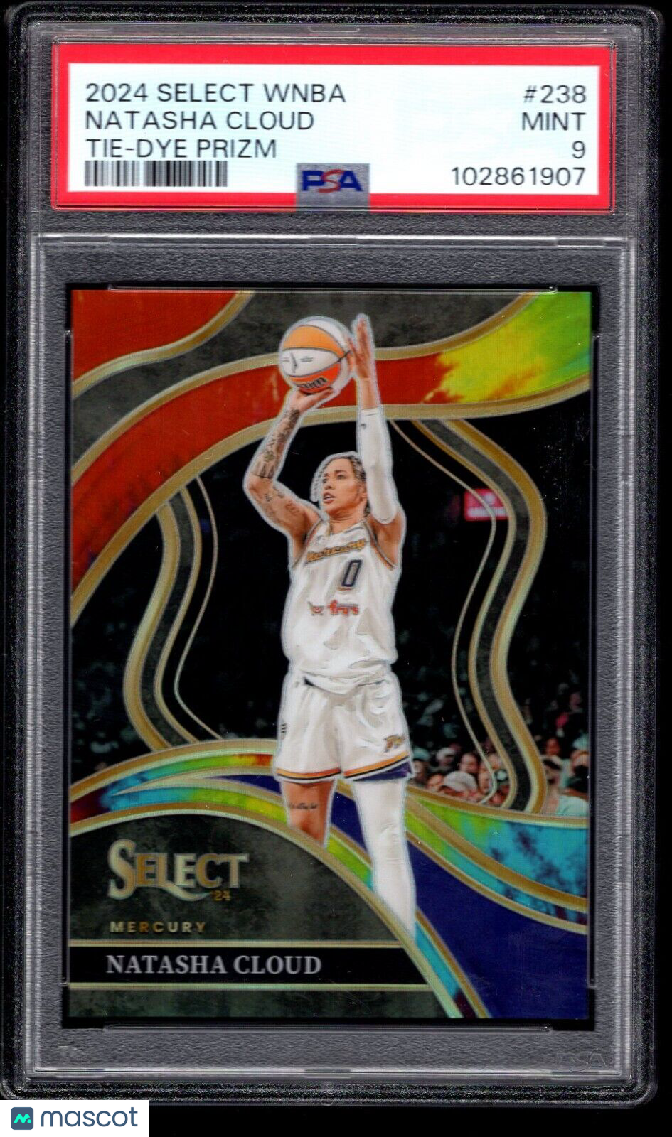 2024 Panini Select WNBA Natasha Cloud #238 Tie Dye Prizm - /25 PSA 9 - /25