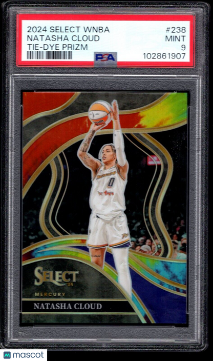 2024 Panini Select WNBA Natasha Cloud #238 Tie Dye Prizm - /25 PSA 9 - /25