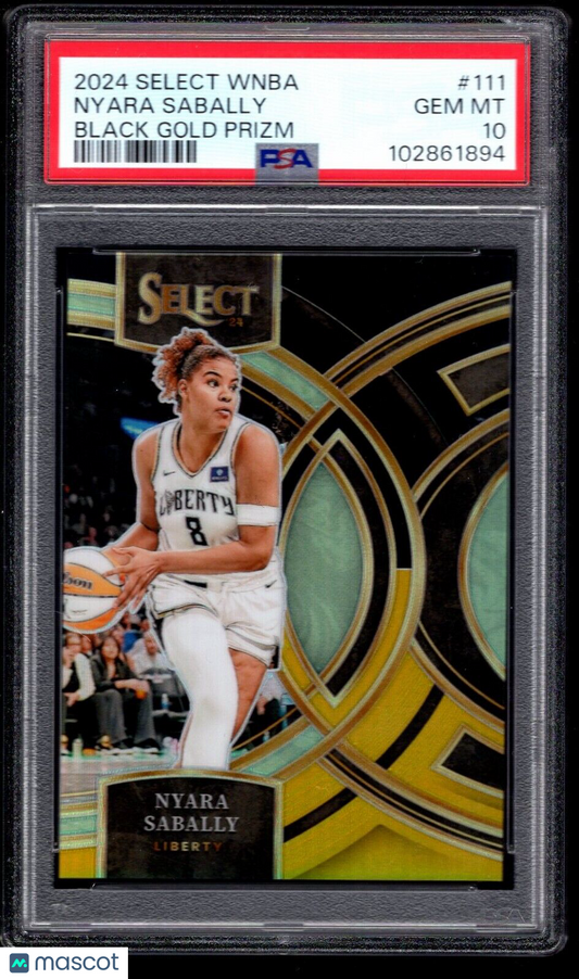 2024 Panini Select WNBA Nyara Sabally #111 Black Gold - /5 Prizm PSA 10 - /5