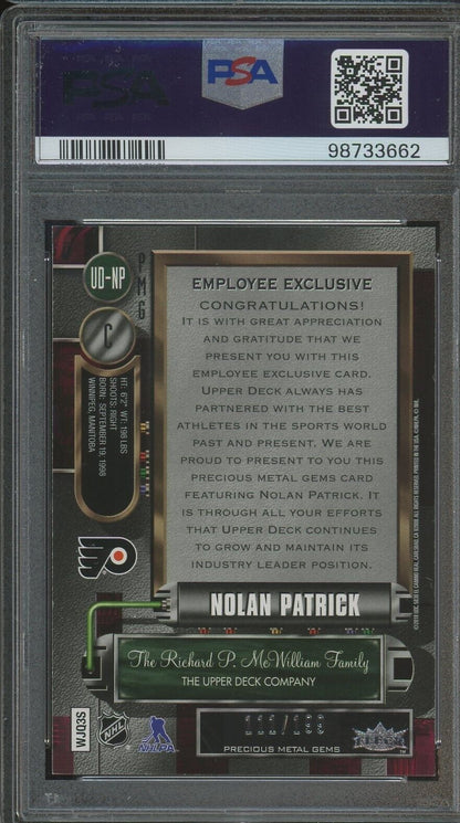 2017 Upper Deck Employee Exclusive Precious Metal-Purple Nolan Patrick PSA