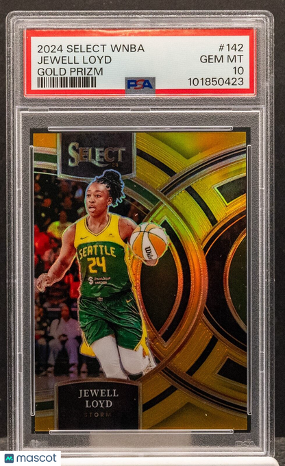 101850423 Jewell Loyd 2024 Select WNBA 142 Gold Prizm 5/10 PSA 10 - GOLD /10