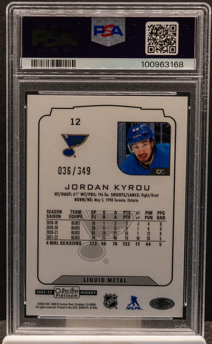 100963168 Jordan Kyrou 2022 O-Pee-Chee Platinum Liquid Metal 36/349 PSA 10 -/349
