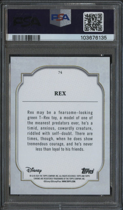 2024 Disney Sapphire #74 Rex PSA 8 NM-MT