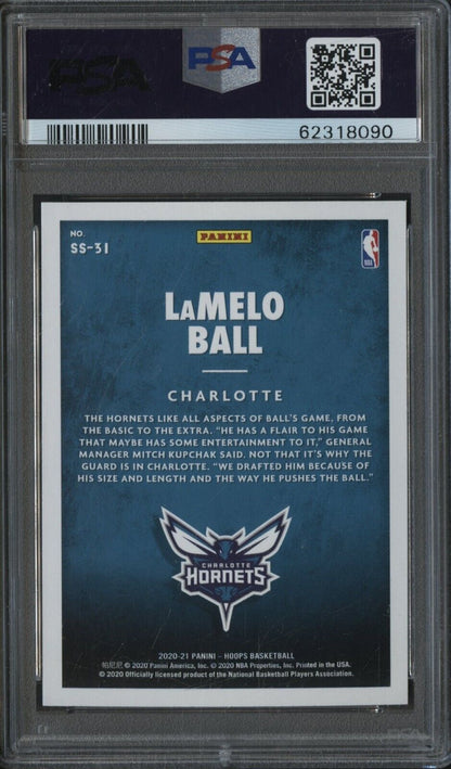 Auction #2 2020 Panini Hoops Now Playing LaMelo Ball Hornets RC ROOKIE - PSA 10