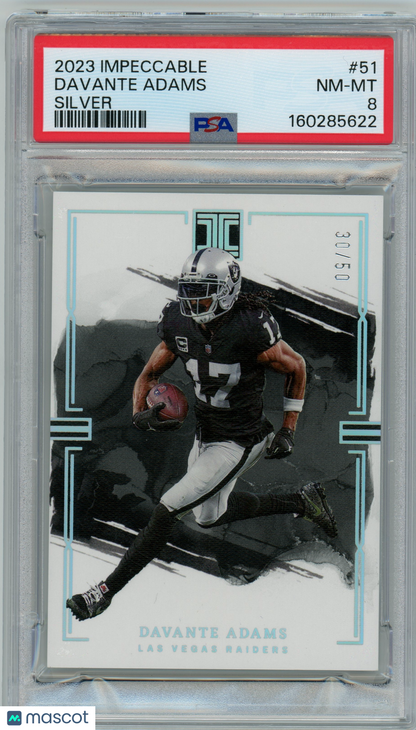 2023 Impeccable - Davante Adams #51 - Silver /50 - PSA - Silver /50