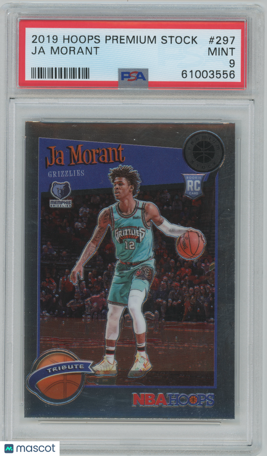 2019 Panini Hoops Premium Stock - Ja Morant #297 - ROOKIE - PSA