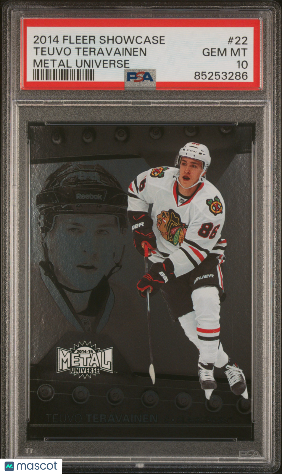 2014 Fleer Showcase Metal Universe Hockey #22 Teuvo Teravainen RC Rookie PSA 10