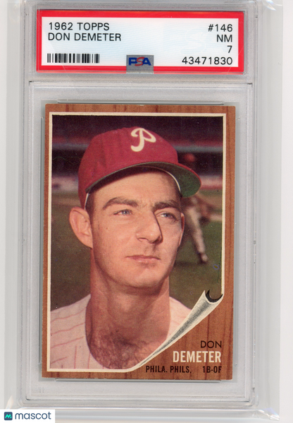 1962 Topps Don Demeter #146 PSA 7