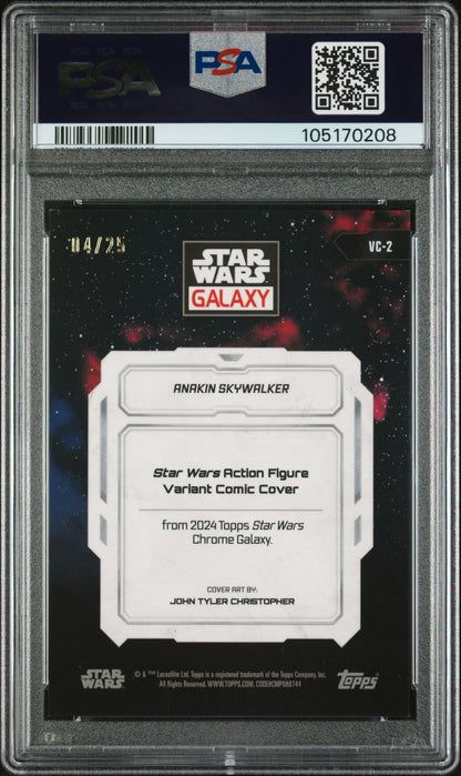 2024 Star Wars Galaxy- Anakin Skywalker - Orange Comic Cover SSP /25 - PSA - /25